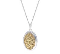 trendor 68504 Damen-Kette mit Medaillon aus 925 Silber Bicolor 45 cm