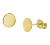 trendor Damen-Ohrringe 333 / 8K Gold Ohrstecker Ø 6 mm modischer Ohrschmuck für Frauen, zeitloses Accessoire, 28458