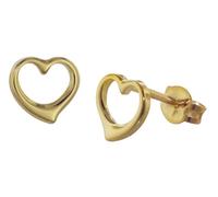 trendor Damen Ohrringe 333 Gold Ohrstecker Offenes Herz wunderschöne Ohrstecker aus Echtgold für Frauen, 35815