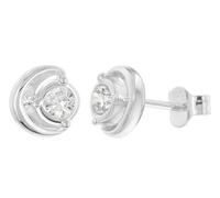 trendor Damen Ohrringe 925 Silber Ohrstecker Zirkonia eleganter Ohrschmuck für Frauen, modisches Accessoire 21422-01