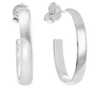 trendor Damen-Ohrringe 925 Silber Steck-Creolen 20 mm modischer Ohrschmuck für Frauen, zauberhafte Geschenkidee und elegantes Accessoire 68848