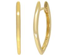 trendor Damen-Ohrringe 925 Silber Vergoldet Klapp-Creolen modischer Ohrschmuck für Frauen, perfekte Geschenkidee und edles Accessoire, 68740