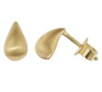 trendor Damen-Ohrringe 925 Silber vergoldet Tropfen Ohrstecker 21709 | edler Ohrschmuck für Frauen, vergoldete Stud-Ohrringe aus Sterlingsilber, in Tropfenform