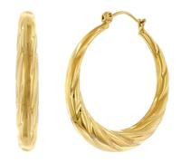 trendor 68050 Damen-Ohrringe Gold 333 / 8K Creolen Ø 30 mm