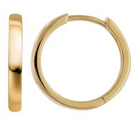 trendor Damen-Ohrringe Gold 333/8K Klappcreolen 16x2 mm aparter Goldohrschmuck für Frauen, Huggies aus 8-karätigem Gold 21699
