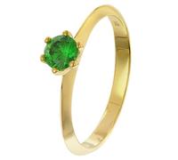 trendor 68778 Damenring Gold 333/8K mit synthetischem Smaragd Ø 4.5 mm 54/17.2
