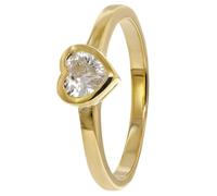 trendor 41558 Damenring Gold 333/8K mit Zirkonia Herz 50/15.9