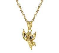 trendor Schmuck 51144 Engel Anhänger Gold 333 / 8K + vergoldete Silber-Halskette, 38 cm