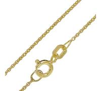 trendor Schmuck Feine Ankerkette für Schmuckanhänger Silber 925 vergoldet 1,1 mm 415