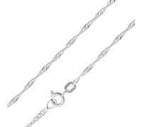 trendor Feine Singapur-Kette 925 Silber Kette Damen 1,8 mm Halskette für Frauen 15705-42 42 cm