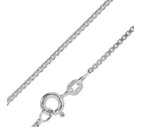 trendor Feine Veneziakette 925 Sterlingsilber 0,9 mm 38-60 cm zauberhafter Silberschmuck für Damen und Herren, zeitlose Halskette, 60569-50 50 cm
