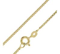 trendor Feine Veneziakette Silber 925 Goldplattiert 0,9 mm zeitlose Damen-Kette, schöne Geschenkidee Halskette für Frauen 39450-50 50 cm