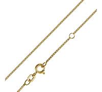 trendor Feine Venezianer Kette Gold auf 925 Silber 0,9 mm 38 bis 50 cm zeitloser Halsschmuck für Damen, goldplattierte Kette, schöne Geschenkidee 35913-50 50 cm