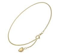 trendor Fußkettchen Gold 333 Fußkette mit Herz-Anhänger 15291 | Fußschmuck für Damen, Kette aus Echtgold, Made in Germany