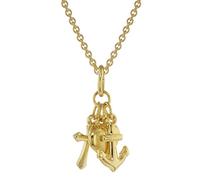 trendor Glaube-Liebe-Hoffnung Anhänger mit Halskette Gold auf Silber 39068-40 40 cm