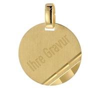 trendor Gravur-Anhänger für Damen und Herren Gold 333/8K Ø 16 mm inklusive Wunsch-Gravur Gravurschmuck aus Echtgold, Schmuckstück für Damen und Herren, 51797