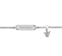 trendor Gravur-Armband für Baby und Kleinkind 925 Silber Länge 14/12 cm | Armschmuck für Mädchen & Jungen, Gravurschmuck für Kinder