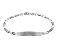 trendor Gravur-Armband für Junge Leute 925 Sterlingsilber Länge 19 cm inklusive Wunsch-Gravur modischer Silber Gravurschmuck für Damen und Herren 88650-19