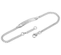 trendor Gravur-Armband für Mädchen 925 Silber Namensband 18,5 cm inklusive Wunsch-Gravur Armschmuck für Kinder, toller Gravurschmuck 41066