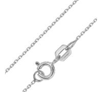 trendor Halskette 333 Weißgold Ankerkette 4-seitig Diamantiert 1 mm 31210 | Kette aus 8 Karat Weißgold, Goldkette für Schmuck-Anhänger, Kette für Frauen und Männer, Weißgold-Ankerkette, mehrere Längen