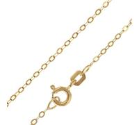 trendor Halskette 585 Gold 14K Ankerkette 4-seitig diamantiert 1,0 mm 31204 | Kette aus 14 Karat Gelbgold, Goldkette für Schmuck-Anhänger, Kette für Frauen und Männer, Gelbgold-Ankerkette, mehrere Längen