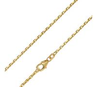 trendor Halskette 925 Silber Vergoldet Diamantierte Ankerkette 1,75 mm | Halskette aus Sterlingsilber goldplattiert, Anhänger-Kette für Frauen und Männer, Silber-Halskette für Anhänger, Ankerkette