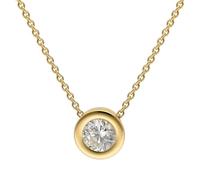 trendor Halskette für Damen Gold 333 / 8K Zirkonia Collier 51364 | modischer Halsschmuck aus Echtgold, elegante Geschenkidee für Frauen,