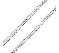 trendor Halskette für Herren 925 Sterlingsilber Figaro-Kette modische Halskette aus echtem Sterlingsilber 925, tolle Geschenkidee 85925-55 55 cm