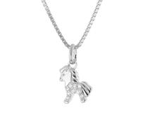 trendor Schmuck Halskette für Kinder 925 Silber mit Pferdchen-Anhänger 21098