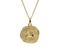 trendor 41920-01 Halskette mit Sternzeichen Steinbock Gold 333/8K Ø 16 mm 50 cm