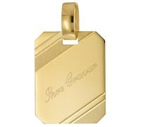 trendor Herren Anhänger mit Gravur Gold 585/14 Karat 18x14 mm inklusive Wunsch-Gravur Gravurschmuck aus Echtgold, Schmuckstück für Männer, 51794
