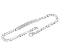 trendor Herren Gravur-Armband 925 Silber Schildband 21 cm inklusive Wunsch-Gravur Gravurschmuck aus Sterlingsilber für Männer, zeitlose Geschenkidee, 41065