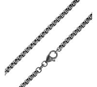 trendor Schmuck 39510 Herren-Halskette 925 Silber Oxydiert Rund-Venezia-Kette 50 cm