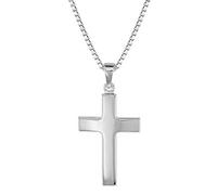 trendor Schmuck Herren-Halskette mit Kreuz 27 mm Sterlingsilber 925 08474