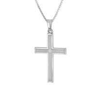 trendor Herren-Halskette mit Kreuz 925 Silber 21 mm 68258-45