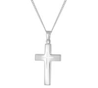 trendor Herren-Halskette mit Kreuz 925 Silber 24 mm zeitloses Schmuckstück für Männer, elegante Halskette und maskuliner Silberschmuck, 21170-50 50 cm