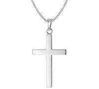 trendor Herren-Halskette mit Kreuz-Anhänger 28 mm Silber 925 41228-60
