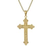trendor Herren-Halskette mit orthodoxem Kreuz Gold auf Silber 925 39044-50