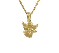 trendor 35820 Kinder-Anhänger Engel 333 Gold mit goldplattierter Halskette 40 cm