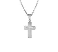trendor Kinder-Anhänger Kreuz mit Kette 925 Silber 925 Halskette für Mädchen und Jungen, Silberkette mit Kreuz-Anhänger, Kreuzkette 48887