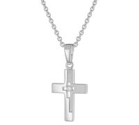trendor Kinder-Halskette Mit Kleinem Kreuz 925 Silber Rhodiniert 28402-45