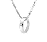 trendor Schmuck Kinder-Halskette mit Taufring 925 Silber mit synth. Zirkonia 68068