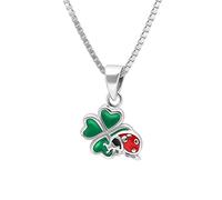 trendor Kinder-Halskette Silber 925 Collier mit Glücksbringer 41686 | modischer Halsschmuck, liebevolle Geschenkidee für Mädchen,