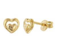 trendor Kinder-Ohrringe Gold 333/8K Ohrstecker Offenes Herz 28589