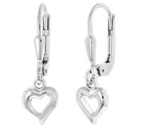 trendor Kinder-Ohrringe Herz Silber 925 für Mädchen zauberhafter Ohrschmuck, wunderschöne Geschenkidee 15957