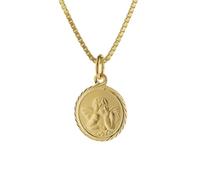trendor Schmuck 75214 Kinder Schutzengel Anhänger Gold 585 mit goldplattierter Kette, 42 cm