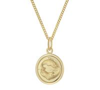 trendor 28468-03 Kinder Sternzeichen Fische Gold 333 mit vergoldeter Kette 45 cm