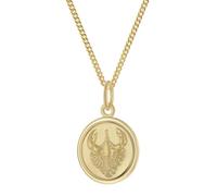 trendor 28468-07 Kinder Sternzeichen Krebs Gold 333 mit vergoldeter Kette 45 cm