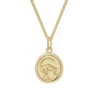 trendor 28468-01 Kinder Sternzeichen Steinbock Gold 333 mit vergoldeter Kette 45 cm