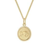 trendor 28468-05 Kinder Sternzeichen Stier Gold 333 mit vergoldeter Kette 45 cm